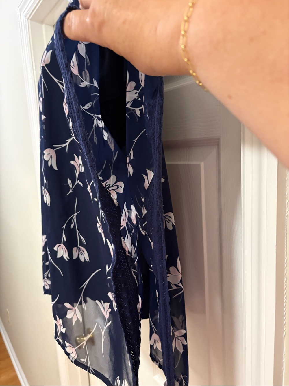 Motherhood maternity kaftan with blue transparency - Picture 2 of 5
